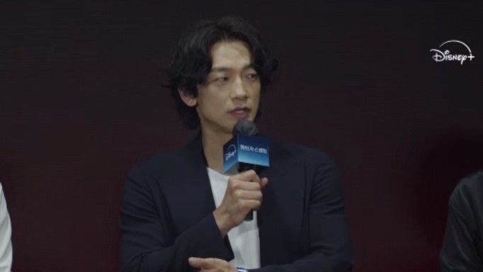Rain At The Press Conference For The Korean Drama Red Swan On July 2, 2024 (Doc. Disney+ Hotstar/Red Swan)